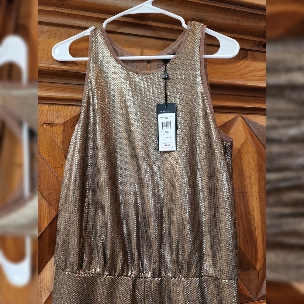 BCBGMAXAZRIA Lowe Sequin Jumpsuit Sz S - Picture 3 of 9
